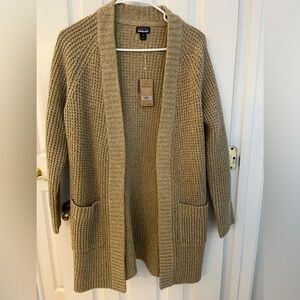 Patagonia Tan Open-Front Cardigan